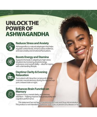 Ashwagandha Supplements 2400mg Organic with Black Pepper Vitamin B12 & B6 for Max Absorption Stress Relief Athletic Performance for Men & Women 60 Capsules 60 Count (Pack of 1) - Buy Online on GoSupps.com