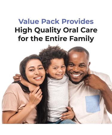 REACH Essentials Toothbrush with Caps, Multi-Zoned Angled Soft Bristles, Contoured Handle & Tongue Scraper - 6 Count - Buy Online on GoSupps.com