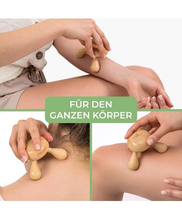 Ergo Massage Device - Cherry Wood Oilproof | Back Neck Arms & Legs Relaxation | Top Hygiene & Quality | International Shipping Available - Buy Online on GoSupps.com