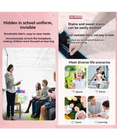 Posture Corrector for Kids | Adjustable Back Brace for Improved Spine Support | Prevent Humpback | Pink - Size S - Buy Online on GoSupps.com