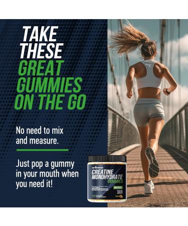 Buy Creatine Monohydrate Gummies 5000mg - Sugar-Free Gluten-Free with L-Taurine Betaine & BCAA - Ideal for Men & Women | International Shipping - Buy Online on GoSupps.com