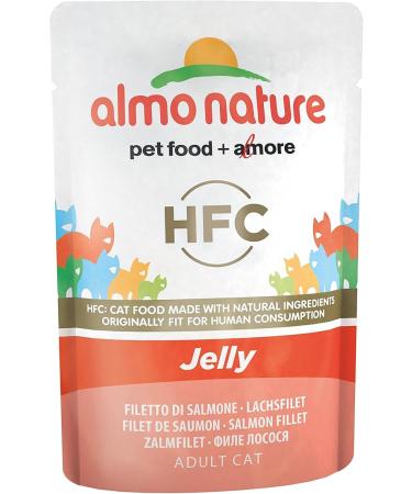 almo nature HFC Jelly - Salmon Fillet wet cat food 24 pack (24 x 55g) 1 pack (1 x 1.7 kilograms) Jelly - with salmon - Buy Online on GoSupps.com
