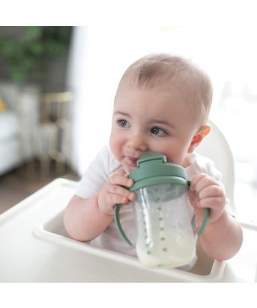 Dr. Brown's Milestones Baby's First Straw Cup 6m+ | Olive Green Sippy Cup 9oz/270ml - Buy Online on GoSupps.com