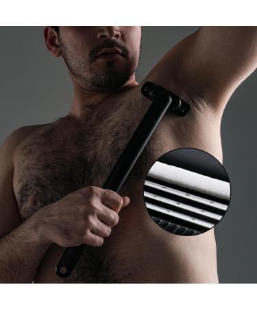 Durimi Back Razor for Men | Ergonomic Body Shaver | Effortless Wet & Dry Back Hair Removal | Black - Buy Online on GoSupps.com