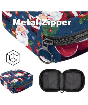 Menstruation Upholstered Bag for Women | Zip Sord Bag for Tampons | Merry Christmas Pattern - 1 Count - Buy Online on GoSupps.com