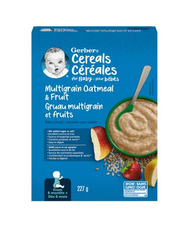 Nestle Gerber Nestle Gerber Mixed Grains with Fruit Baby Cereal 227g Box