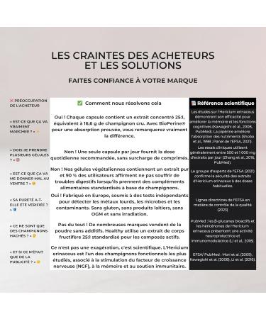 Lions Mane Bio G lules Criniere de Lion Haute Puissance 16 000mg Extrait 25:1 Ultra-Concentr avec BioPerine Riche en Polysaccharides & B ta-Glucanes 6 Mois Naturel M moire & Immunit  - Buy Online on GoSupps.com