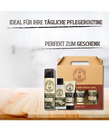 Men's Master 3-Part Razor Gift Set | Moisturizing Shaving Foam | Aftershave Balm | Anti-Aging Facial Care | Perfect Gift for Him - Buy Online on GoSupps.com