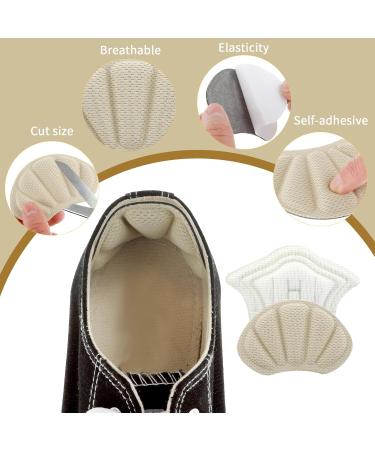 WLLHYF 4 Pairs Heel Grips Liner Cushions Inserts Self-Adhesive Foot Back Protectors Covers Guard Repair Pads for Shoe Too Big Men Women Anti Rubbing Blisters Slipping Thickness 7mm(Apricot) - Buy Online on GoSupps.com