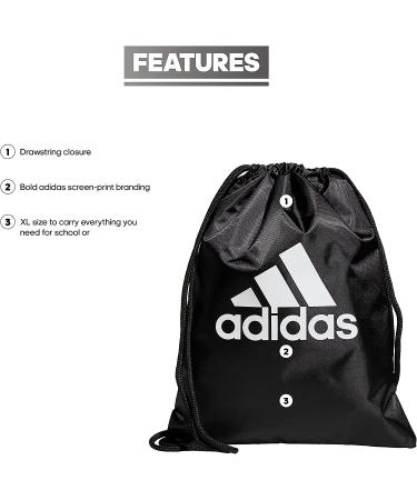 adidas Tournament III Sackpack - Black/White - One Size - Buy Online on GoSupps.com