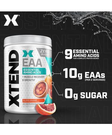 Buy XTEND EAA + BCAA Powder | Blood Orange | 10g Essential Amino Acids for Muscle Recovery & Growth | 40 Servings - Enhance Workout Performance - Buy Online on GoSupps.com