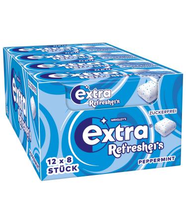 EXTRA REFRESHERS Peppermint refreshing taste experience 12x8 pieces - Buy Online on GoSupps.com
