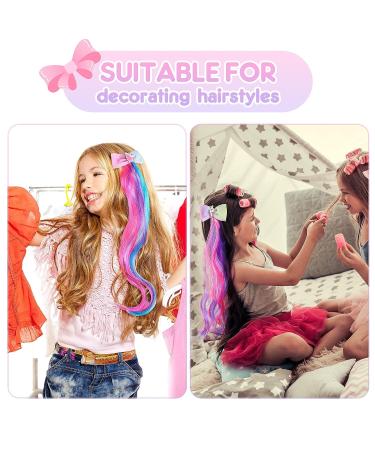 6 Colors Unicorn Bow Clips with Glitter Butterfly Hair Extensions - Princess Dress Up Headdress for Girls - Buy Online on GoSupps.com