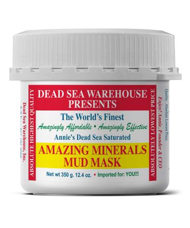 Dead Sea Warehouse   Amazing Minerals Mud Mask   12.4 OZ   Dead Sea Mud Cleansing Mask   Mineral Rich   Helps Exfoliate  Purify  & Nourish Skin 12.4 Ounce (Pack of 1)