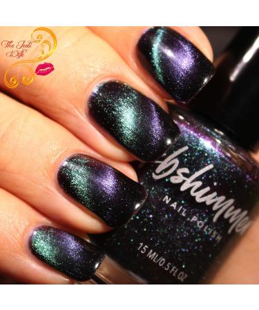 KBShimmer Spaced Out Multichrome Magnetic Nail Polish 0.5 oz - Black Purple Silver - Full Sized Bottle 0.51 Fl Oz - Buy Online on GoSupps.com