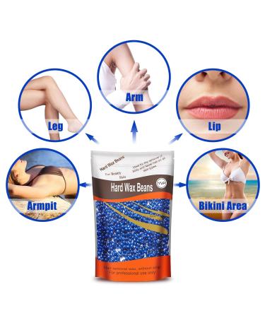 Painless Hair Removal Hard Wax Beans 300g with 10pcs Spatulas - Yovanpur Brazilian Wax for Face, Eyebrow, Body - At-Home Waxing Kit (Chamomile) - Buy Online on GoSupps.com