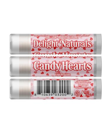 Delight Naturals Valentines Lip Balm Gift Set - Strawberries & Cream Raspberry Sugar Cookie Chocolate Cherry Candy Hearts - Buy Online on GoSupps.com