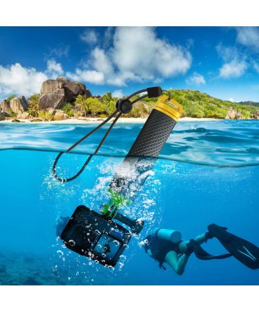Sametop Floating Hand Grip for GoPro & DJI Osmo Action - Waterproof Handle for Hero 11/10/9/8/7/6/5/4, Session, Fusion, Max - Orange - Buy Online on GoSupps.com