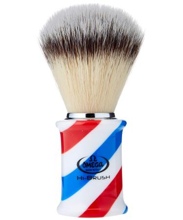 Omega 46735 - Barber Brush in Fiber "Hi-Brush" Barber Pole Blue - Buy Online on GoSupps.com
