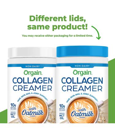 Orgain Collagen Creamer with Organic Oatmilk Powder - 10g Grass-Fed Collagen, MCT, Avocado & Coconut Oil - Non-Dairy, Non-GMO - 10 oz - Buy Online on GoSupps.com
