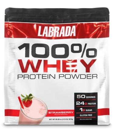 Labrada Nutrition 100% Whey Protein Powder Strawberry 4.13 lb