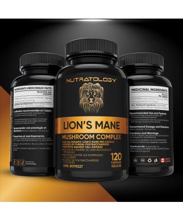 Organic Lion's Mane Mushroom Capsules - Nootropic Mushroom Supplements Formulated With 40% Polysaccharides & 20% Beta-Glucan! Immunomodulating Properties & A Potent Source Of Antioxidants. Supports Memory Cognition & Brain Health - 120 Capsules 120 count  - Buy Online on GoSupps.com