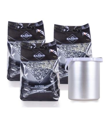 Sunts Silver Wachsperl 3 Pack each 1kg with free non-stick-coated use for the wax warmer for the depilation of legs armpits face and chest hot wax Brazilian waxing wax set
