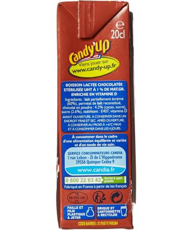 Candia Lait Chocolat Candy 'Up 6 x 20 Cl - Lot de 3 - Buy Online on GoSupps.com