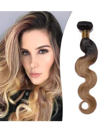 Sego Brazilian Human Hair Bundles Real Hair Body Wave Weave Virgin Extensions 100% unprocessed Brazilian natural black/honeyblond 18 "-1 bundle