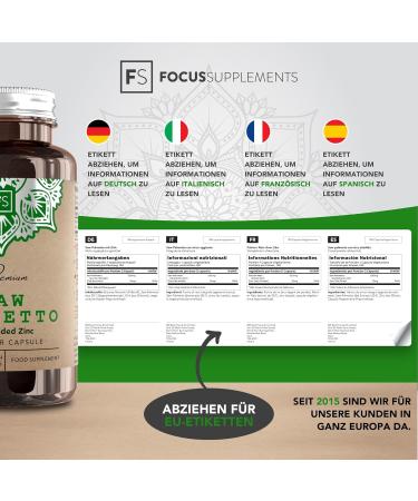 FS Saw Palmetto Capsules 320mg 20:1 Extract with Zinc | Gluten & Allergen-Free | Made in Great Britain | 180 Count - Buy Online on GoSupps.com