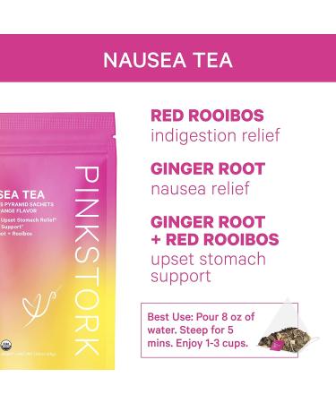 Pink Stork Sweet Morning Sickness Support Bundle - Ginger Tea, Peppermint Candy, Digestion Support, Vitamin B - Women-Owned - Buy Online on GoSupps.com