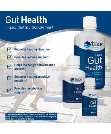Trace Minerals Liquid Gut Health Support | 10mg Humic & Fulvic Acid | Normal Digestion, Immunity & Metabolism | Detoxification | Unflavored | 8 fl oz - Buy Online on GoSupps.com