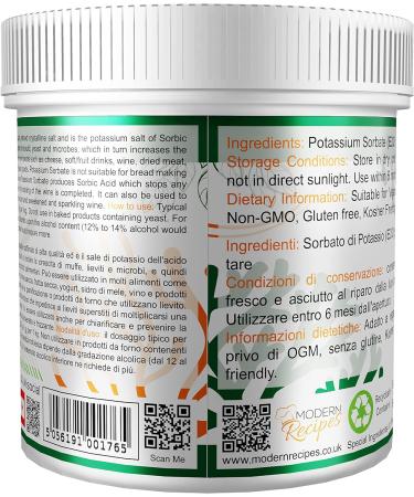 Premium Quality Potassium Sorbate (Mould Inhibitor) 250g - Non-GMO, Gluten Free in Recyclable Container - Buy Online on GoSupps.com