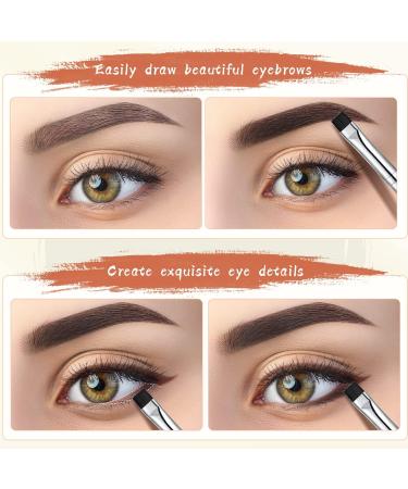 3-Piece Eyebrow Brush Set | Finely Angled & Flat Eyeliner Brushes for Precision Gel Eyeshadow | Ultra-Thin Synthetic Bristles - Buy Online on GoSupps.com
