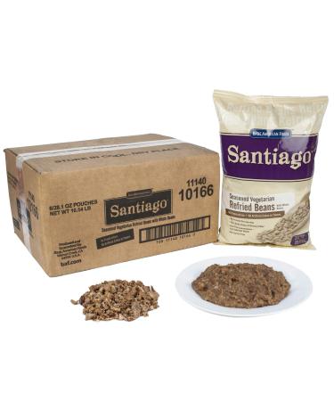 Santiago Season Vegetarian Refried Pinto Beans - 28.1 oz. pouch, 6 pouches per case