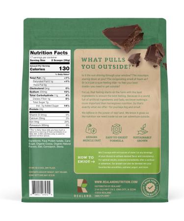 Buy Chocolate Vegan Plant Protein Isolate - 22g Fava Bean Protein Powder for Recovery | 17 Servings - International Shipping - Buy Online on GoSupps.com