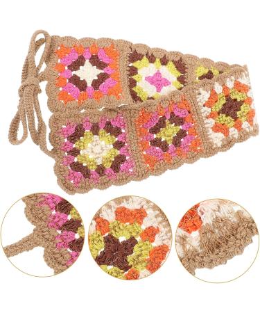 Yardenfun Crocheted Scarf Crochet Headbands Women Hair Accessories Hair Bandanas for Women Hair Scarf Headband Crochet Bandana for Women Handkerchief Headbands for Women Nurse Headbands - Buy Online on GoSupps.com