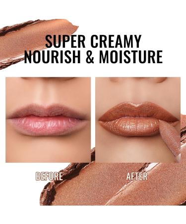 Oulac Bronze Shimmer Lipstick for Women - Moisturizing Tinted Lip Balm with Shea Butter - Vegan Gluten-Free Formula for Hydrated & Smooth Lips - Precious Moment (PG06) - Buy Online on GoSupps.com