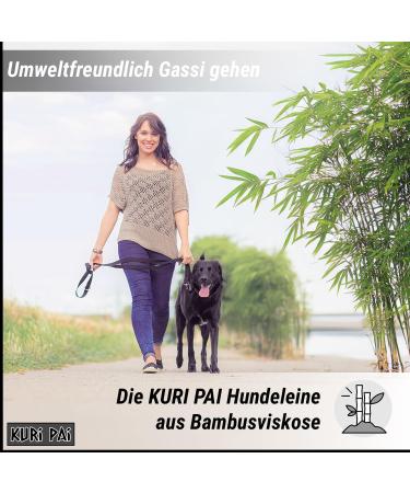 Kuri Pai 3m Dog Leash for Large Dogs - Comfortable Sustainable Bamboo | Double Linen Rehabilitation Leash | Blue (L 280cm x 2.5cm) - Buy Online on GoSupps.com
