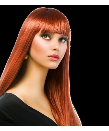 Hair2Heart 200 x 0.5g Real Hair Microring Loop Extensions - 60cm Straight - #350 Copper Red - Premium Quality Hair Extensions for International Shipping - Buy Online on GoSupps.com