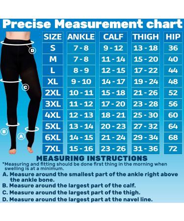 Shop ABSOLUTE SUPPORT Plus Size Compression Pantyhose 20-30mmHg - Opaque Open Toe Tights for Varicose Veins & Deep Vein Thrombosis - 2X-Large Black - Buy Online on GoSupps.com