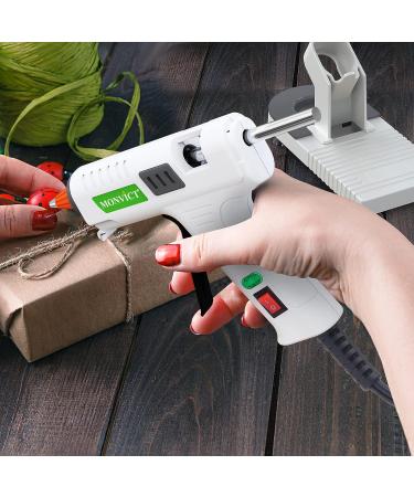 MONVICT 40W Mini Hot Glue Gun Kit - Fine Tip, 30 Glue Sticks, Stand & Silicone Mat - DIY Crafts, Home School Projects - White - Buy Online on GoSupps.com