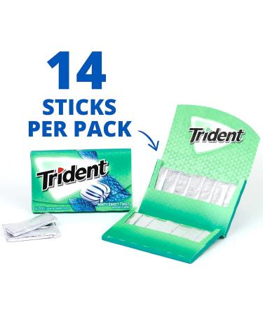 Trident Minty Sweet Twist Sugar Free Chewing Gum with Xylitol 14 Sticks 39 g - Buy Online on GoSupps.com