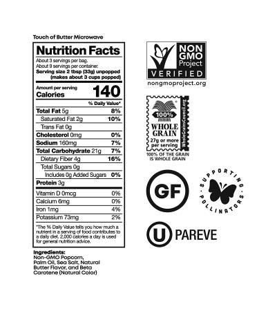 Black Jewell Gourmet Microwave Popcorn - Touch of Butter, 6-Pack (10.5 oz each) - Buy Online on GoSupps.com