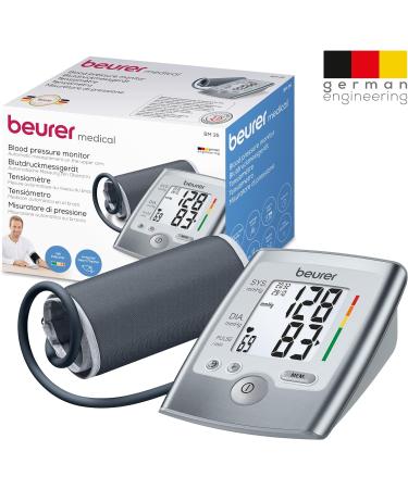 Beurer BM 35 Upper Arm Blood Pressure Monitor - Accurate Risk Indicator & Arrhythmia Detection | 2x60 Memory | Fits 22-36 cm Circumference - Buy Online on GoSupps.com