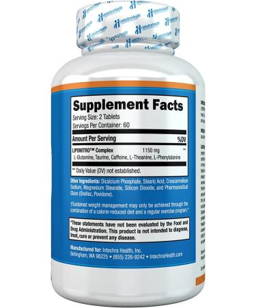 LipoNitro Maximum Strength Thermo-Burn Diet Pills - Scientifically Researched Ingredients - 120 Tablets - Buy Online on GoSupps.com