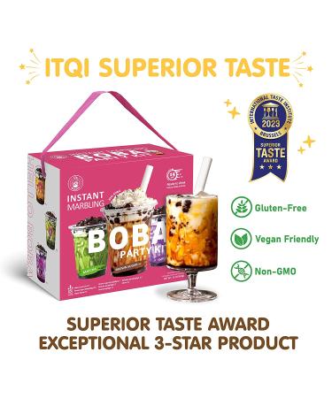 O's Bubble Boba Tea Kit - Instant Marbling Boba Tea Party Set - 6 Serving Bubble Tea Kit - Shelf Stable Boba Tea Set - Buy Online on GoSupps.com