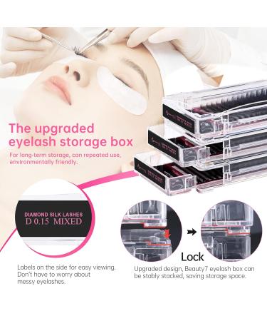 Buy WeiMB Single Eyelashes for Extensions | Glossy Silk D-Curl 0.15mm Volume Lashes (8-15mm Mix) - International Shipping Available - Buy Online on GoSupps.com