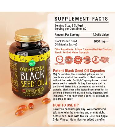 Maju Superfoods Black Seed Oil Capsules and Liquid Bundle - Buy Online on GoSupps.com