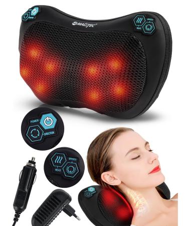 MalTec Shiatsu massage cushion back neck body warming back massager massage heads for office car or home - Buy Online on GoSupps.com